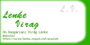 lenke virag business card